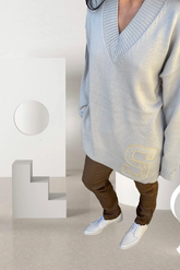 SILENT MAJORITY UNISEX JUMPER - BONE MERINO