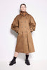 EAST ELEMENT TRENCH - DOUBLE BREASTED PLEAT SLEEVE TRENCH IN TOBACCO