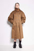 EAST ELEMENT TRENCH - DOUBLE BREASTED PLEAT SLEEVE TRENCH IN TOBACCO