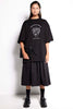 Rosa De Los Vents Unisex Tee - Black with discharged print