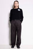 Swallow Cashmere Crew – Black long sleeve crew neck jumper with embroidery detail