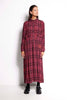 LA ROSA DRESS - FULL LENGTH LONG SLEEVE COLLARED DRESS IN PINK CHECK