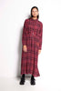 LA ROSA DRESS - FULL LENGTH LONG SLEEVE COLLARED DRESS IN PINK CHECK