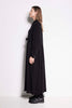 La Rosa Dress - Full length long sleeve collared dress in black