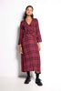 Bow Tie Dress - Full length V-neck flute sleeve dress