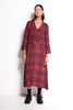 Bow Tie Dress - Full length V-neck flute sleeve dress