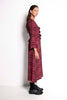 Bow Tie Dress - Full length V-neck flute sleeve dress