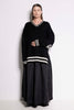 Salasai Script Jumper - Black Merino wool with Salasai script