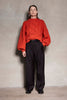 Cable S Jumper - Red fire chunky wool knit jumper