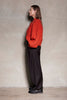 Cable S Jumper - Red fire chunky wool knit jumper