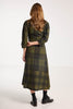 Beloved Button Dress - Forest Green Check Linen