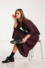 Valentine Dress - Plum Wood Print