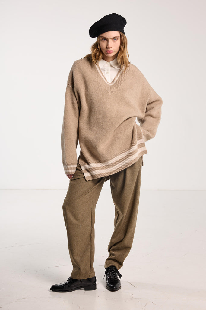 Salasai Creme Jumper - Caramel Merino
