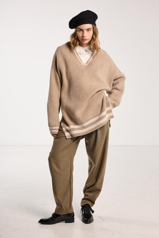 Salasai Creme Jumper - Caramel Merino