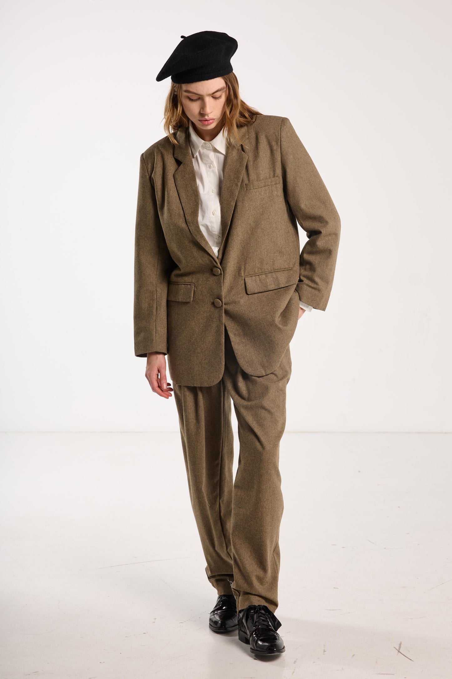 Suitor Pant - Cedar Brown Herringbone