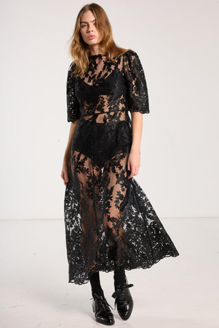 Paloma Lace Dress - Black