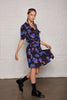 Heirloom mini dress - Violet bouquet floral print