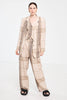 Palazzo Blazer - Camel Check Linen