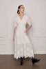 Beau monde dress - mid-length white lace dress