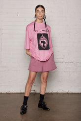 Over-sized unisex T-shirt with DE'LAMOUR graphic