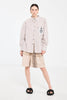 Health Club Stripe Shirt - Beige/White