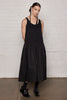 Blackbird dress - Black mid length dress
