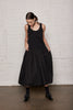 Blackbird dress - Black mid length dress