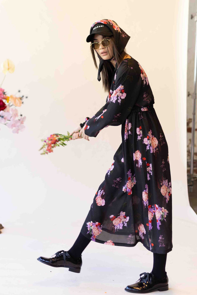DES FLUERS DRESS - PINK CORSAGE
