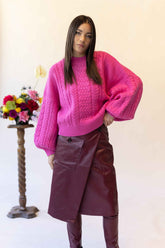 LOVERS CABLE KNIT - PINK
