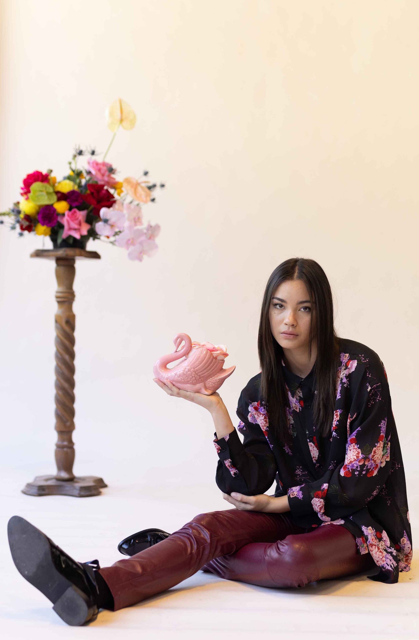 DES FLUERS SHIRT - PINK CORSAGE