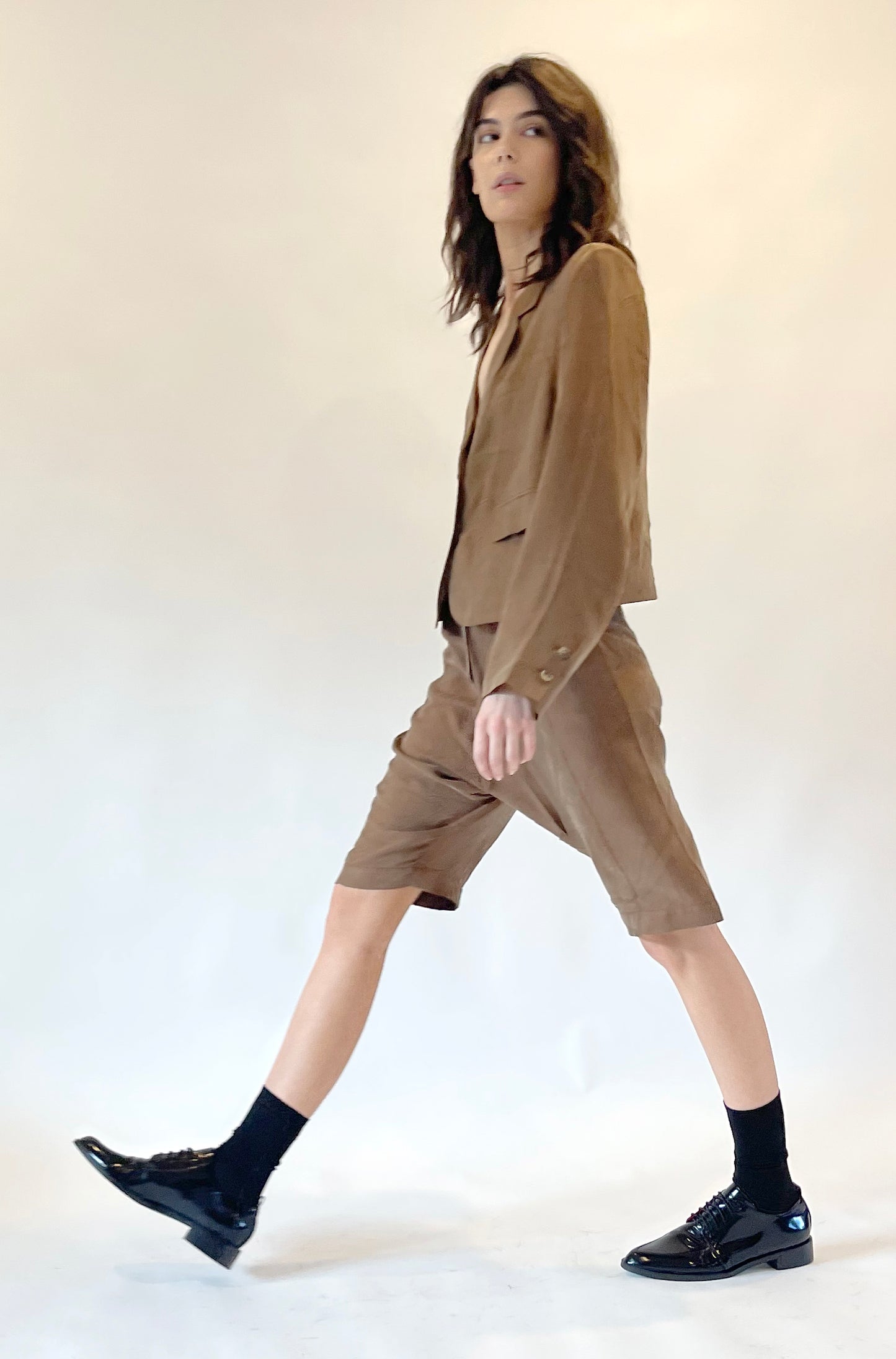 PLANET BLAZER- KHAKI BROWN CUPRO