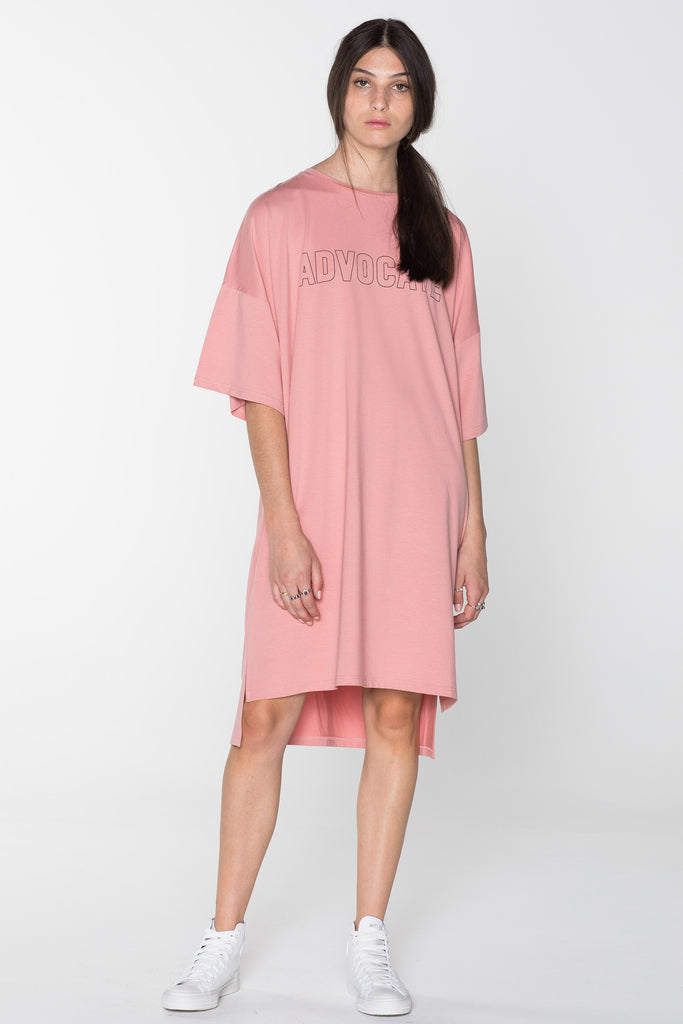 ADVOCATE TEE DRESS-PINK