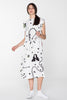 DOMESTIC DRESS - WHITE CHAIN N HOUND PRINT