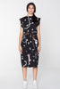 DOMESTIC DRESS - BLACK CHAIN N HOUND PRINT