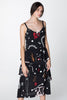 BEG FOR LOVE DRESS - BLACK CHAIN N HOUND PRINT