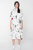 CREATURES BLOUSE - WHITE CHAIN N HOUND PRINT
