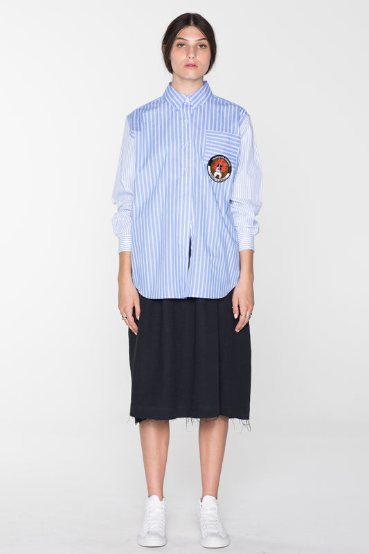 GORILLA SHIRT- OXFORD BLUE STRIPE
