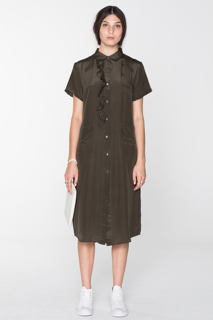 GORILLA SHIRT DRESS - KHAKI (SAMPLE)