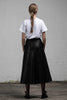LOVE & THORNS SKIRT- BLACK VEGAN LEATHER