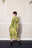 HEARTS ON FIRE WRAP DRESS - NEON PRINT