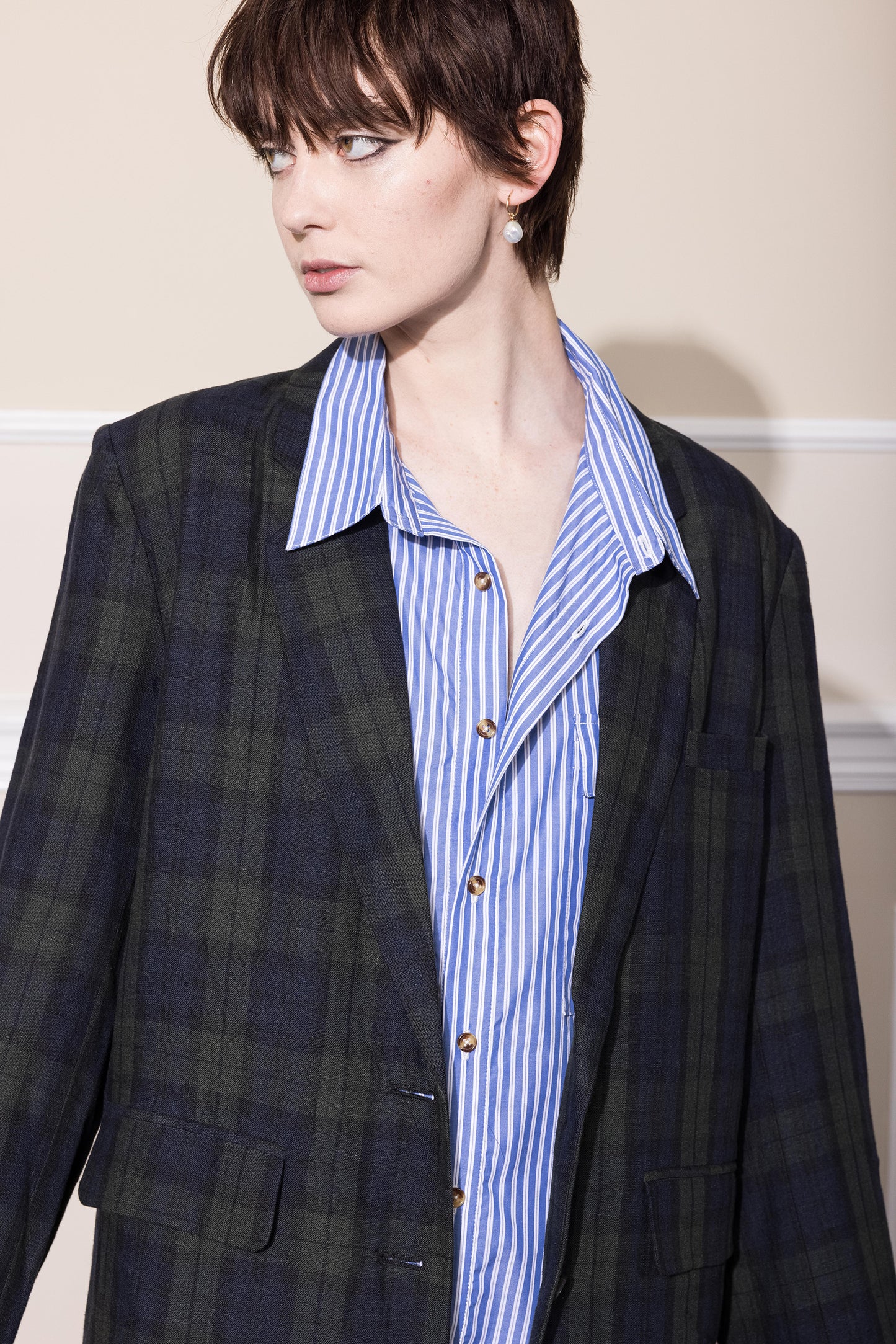 PLANETARY BLAZER NAVY PLAID