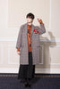 UFO WOOL COAT - GREY RED CHECK