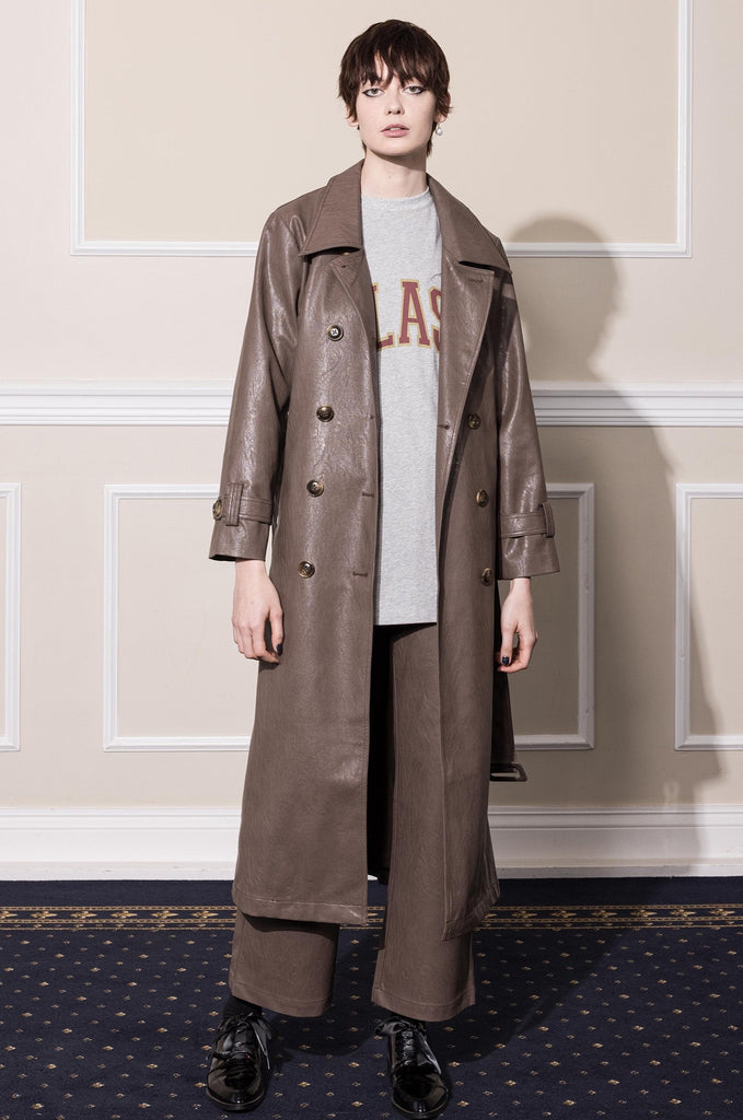 HIGHWAY TRENCH COFFEE VEGAN LEATHER