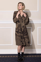 NEON DESERT DRESS - CHOCOLATE PRINT
