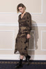 HEARTS ON FIRE WRAP DRESS -  CHOCOLATE PRINT