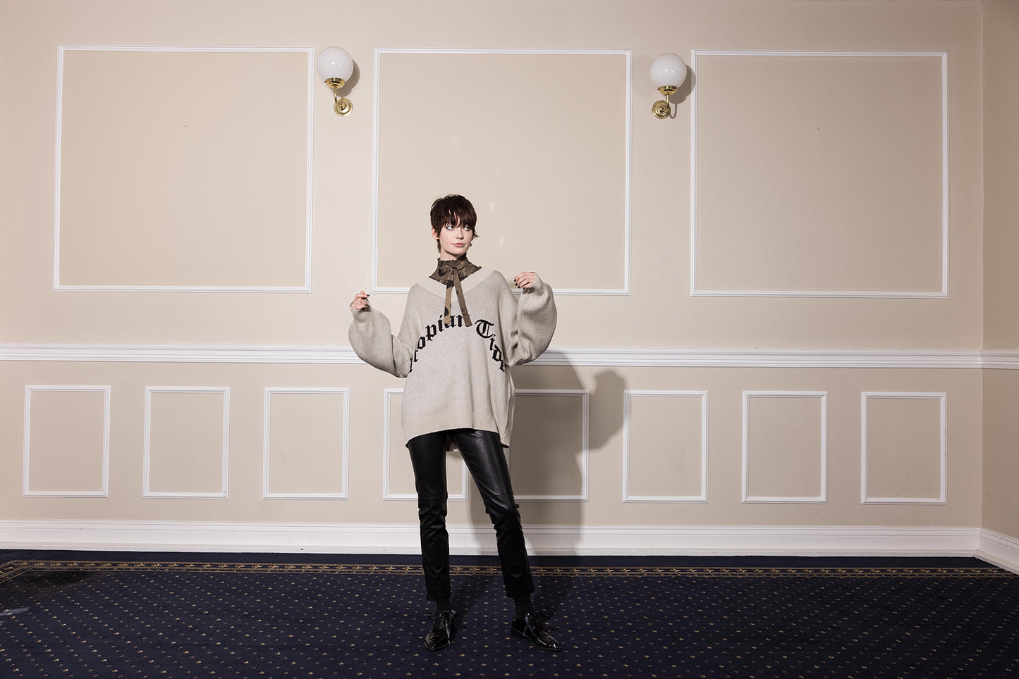 UTOPIAN TIDE JUMPER - BONE MERINO