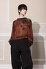 FLORALSCAPE TEE - REDWOOD PRINT SILK