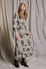 FEMME FATALE DRESS - STONE CAMEO PRINT