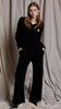 LOUNGE VNECK SWEATER - BLACK CASHMERE WOOL