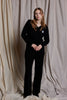 LOUNGE VNECK SWEATER - BLACK CASHMERE WOOL